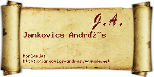 Jankovics András névjegykártya