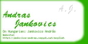 andras jankovics business card