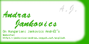 andras jankovics business card